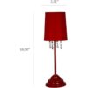 Simple Designs LT3018RED Lámpara de mesa con pantalla de_2