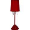 Simple Designs LT3018RED Lámpara de mesa con pantalla de_1