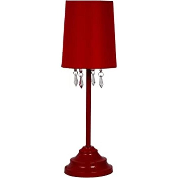 Simple Designs LT3018RED Lámpara de mesa con pantalla de_1