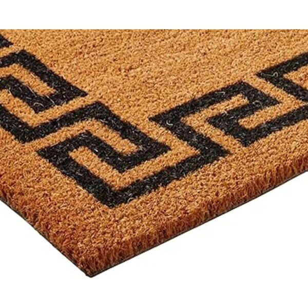 Kempf Greek Key Felpudo de coco natural 22.0 in x 46.4_3