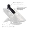 Softalk Reposabrazos para teléfono 00601M color negro