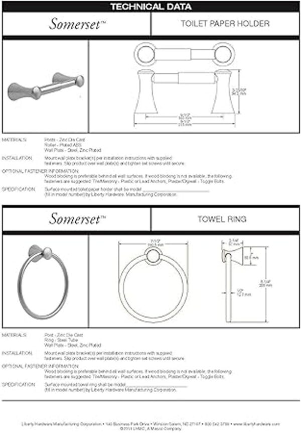 Franklin Brass Somerset 139568 Soporte para papel_2