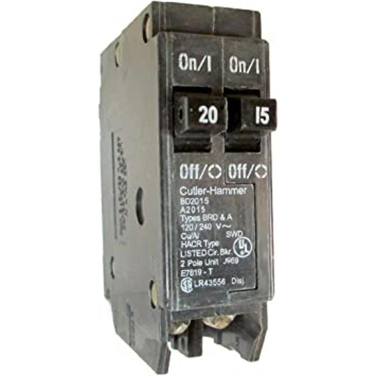 Eaton CutlerHammer BD2015 Tipo BR Duplex Twin 2 polos 20A