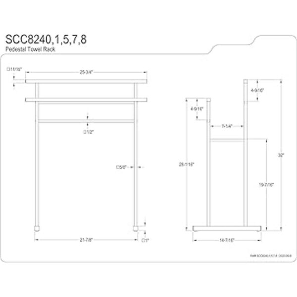 Kingston Brass SCC8248 Toallero de construcción de acero_2