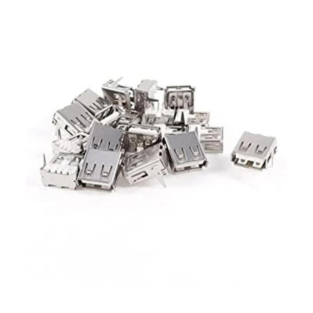 Uxcell USB hembra tipo A Puerto 4Pin DIP 90 grados Jack