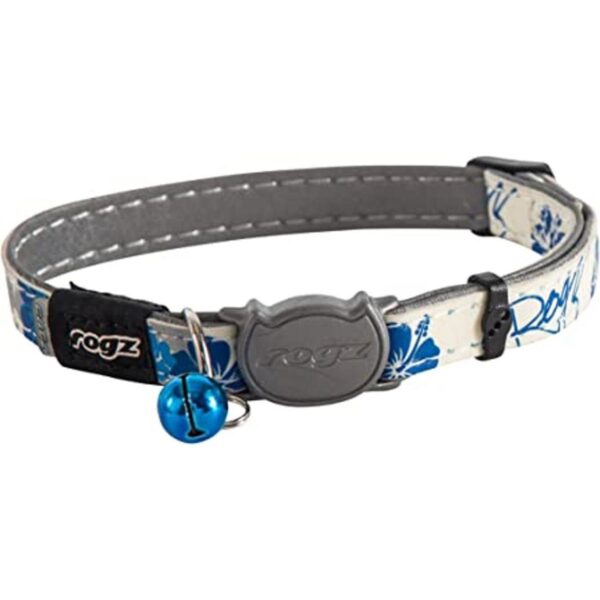 Rogz Catz GlowCat Collar Blue Floral_1