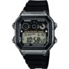 Reloj de cuarzo negro con iluminación AE1300WH8AVCF_1