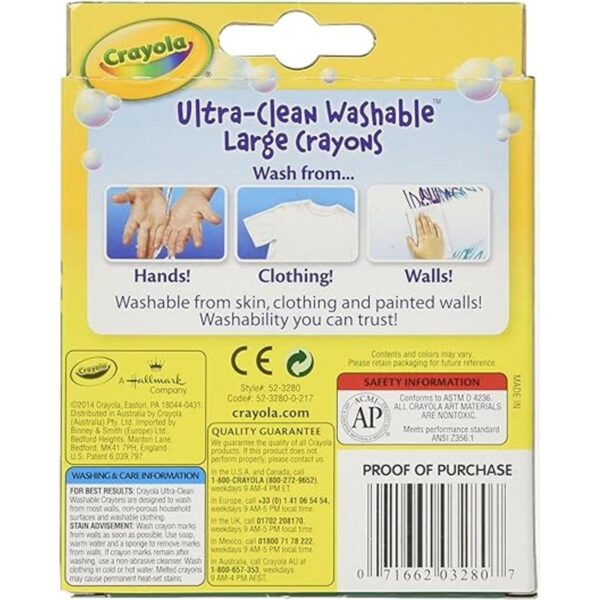 Crayola 8 crayones grandes ultra limpios lavables color_2