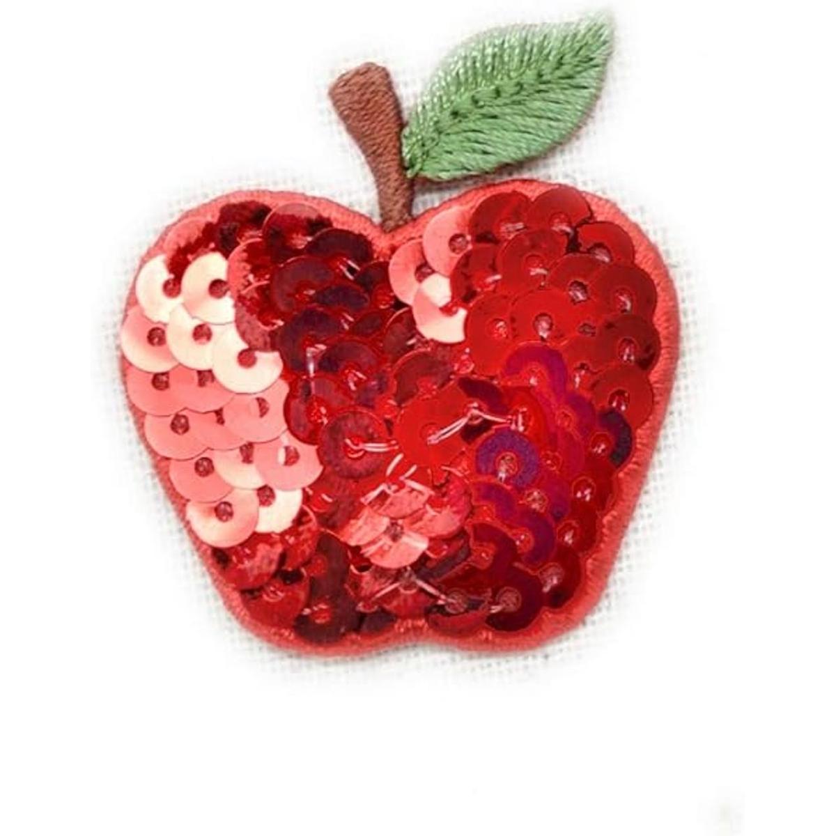 Apple Hierro en bordado de lentejuelas Patch