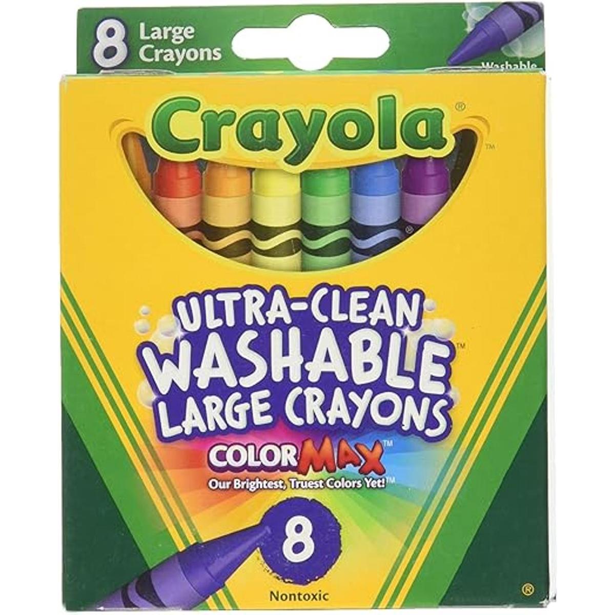 Crayola 8 crayones grandes ultra limpios lavables color