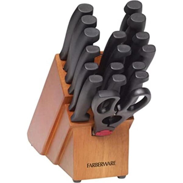 Farberware Never Needs Juego de bloques de cuchillos de_1