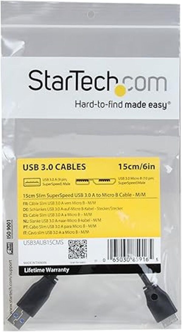 StarTech. Cable USB 3.0 A a Micro B de 5.9 in y 5.9 in_5