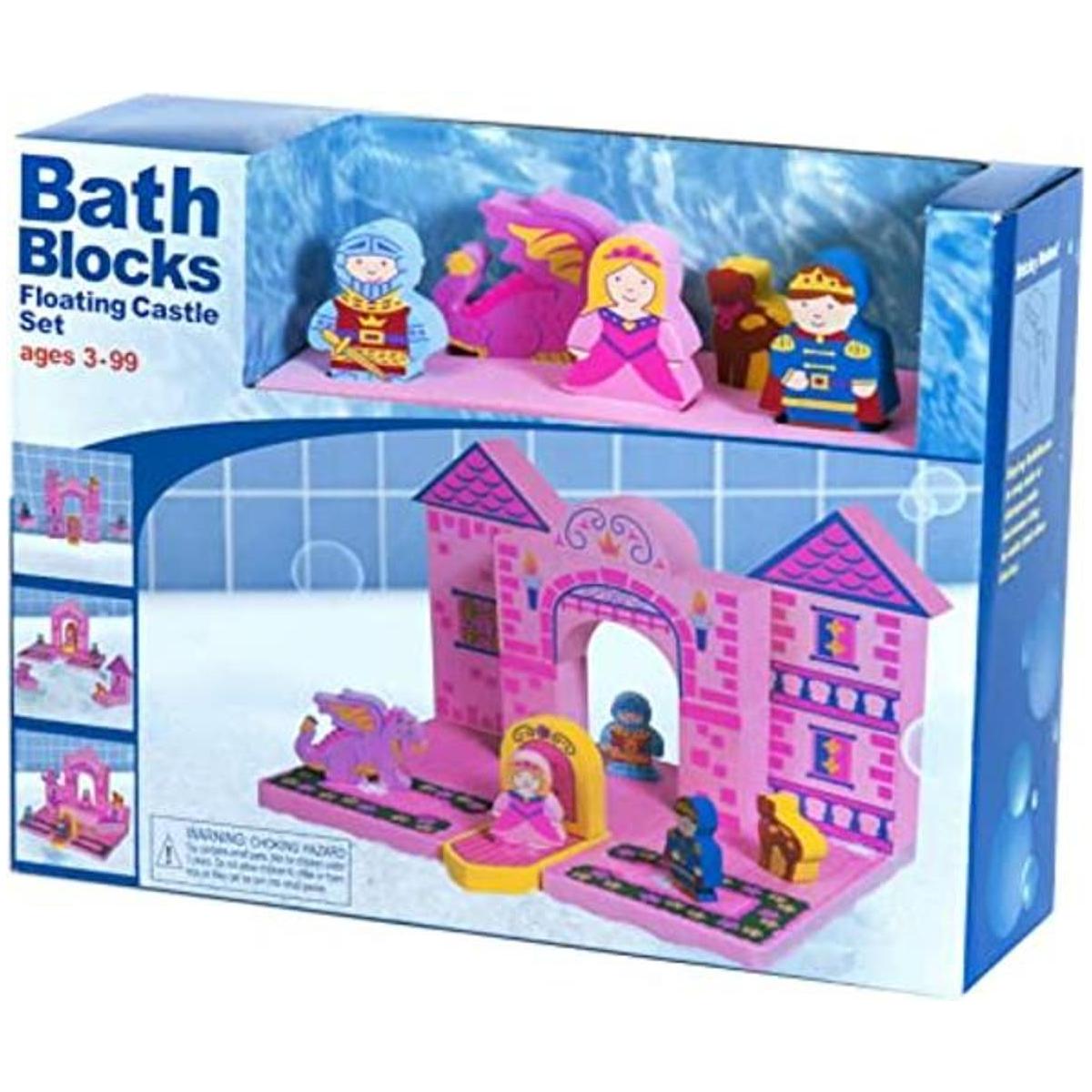 BathBlocks Juego de castillo flotante en caja de regalo