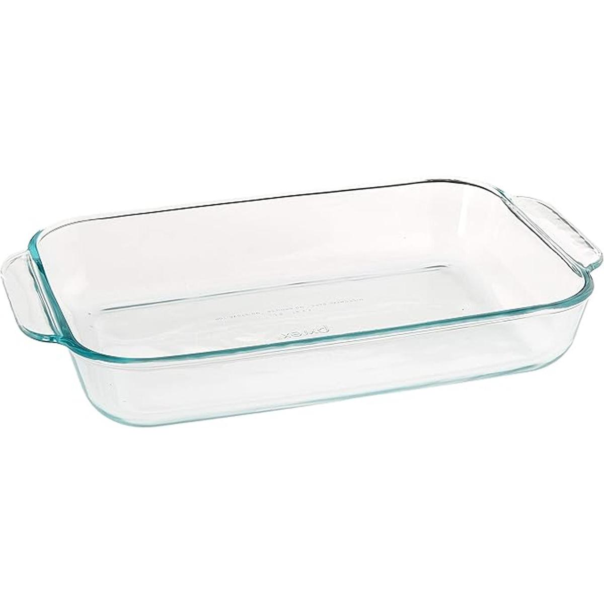 Pyrex Clear Basics Plato oblongo de vidrio de 2 cuartos