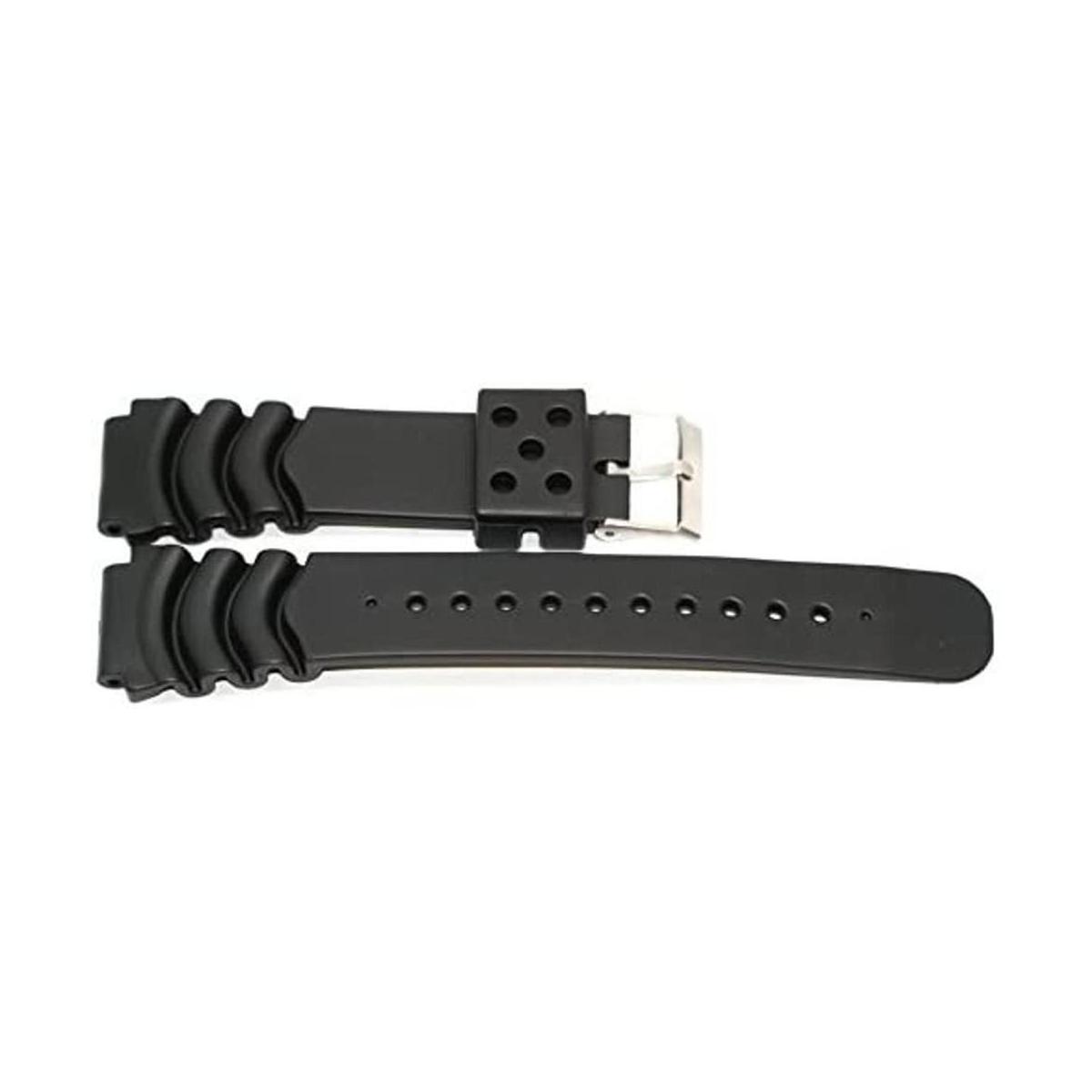 Correa de reloj de goma negra de 0.787 in para reloj de