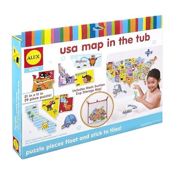 Alex Bath USA Map in The Tub Actividad de baño para niños_2
