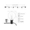 Tira de luces G40 de 25 pies con focos transparentes con_6