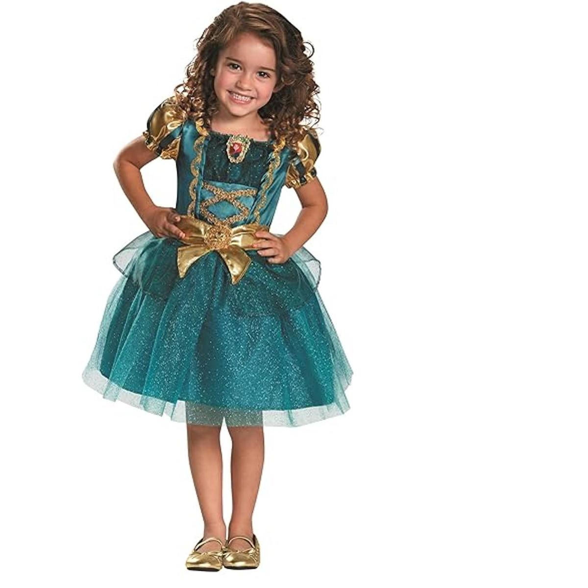 Disfraz de princesa Merida de Disney para niñas pequeñas