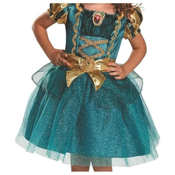 Disfraz de princesa Merida de Disney para niñas pequeñas_3