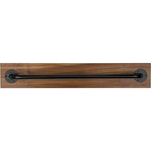 Barra para toallas de madera rústica para colgar de la_5