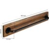 Barra para toallas de madera rústica para colgar de la_4