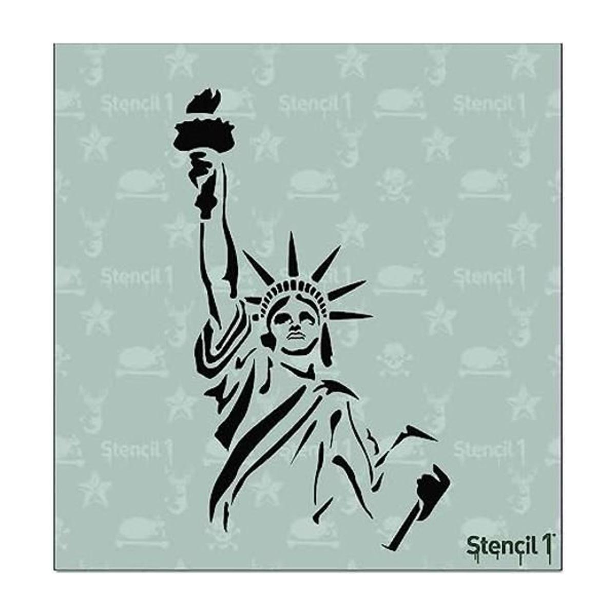 Stencil1 diseño de Estatua de la libertad 6 x 6
