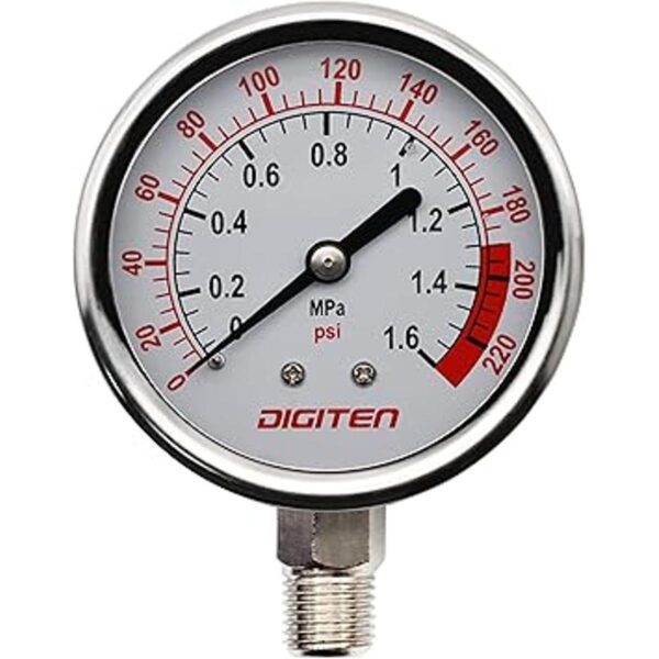 DIGITEN Medidor de presión de agua 01.6MPa 0220psi 14 f_2
