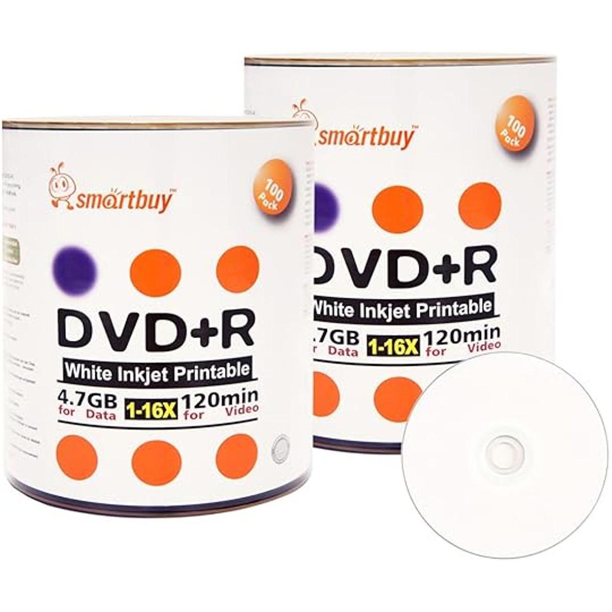 Smart buy 200 unidades DVD R 4.7 GB 16 x Color Blanco