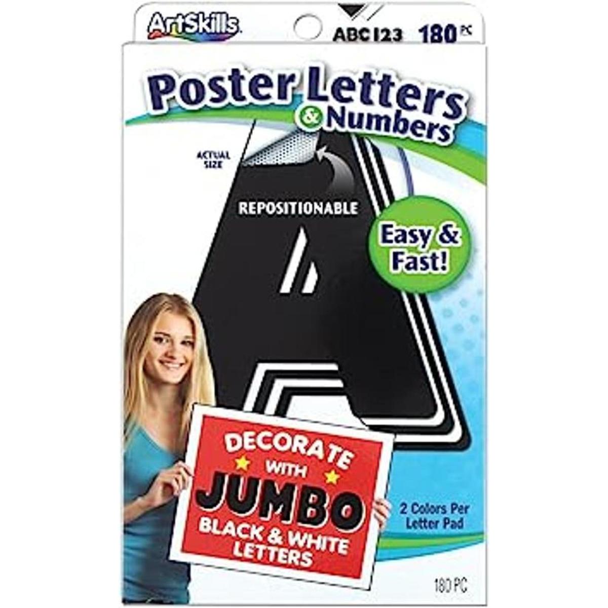 ArtSkills Póster de papel jumbo de 4 pulgadas con letras y