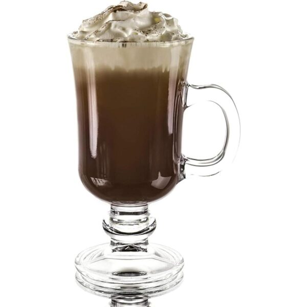 Red Co. Original Footed Taza de café irlandesa de cristal_1