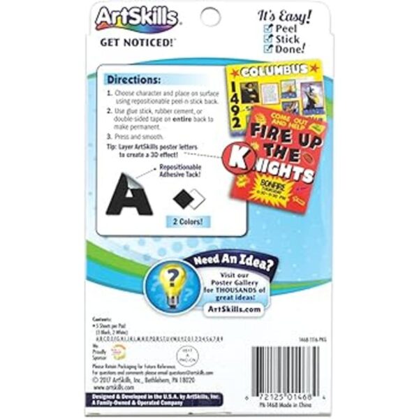 ArtSkills Póster de papel jumbo de 4 pulgadas con letras y_3