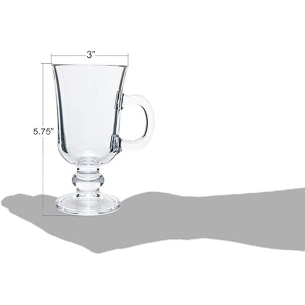 Red Co. Original Footed Taza de café irlandesa de cristal_4