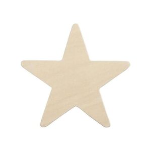 Estrella de madera de 4 pulgadas forma de estrella de_1