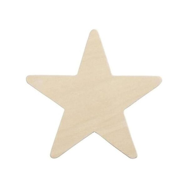 Estrella de madera de 4 pulgadas forma de estrella de_1
