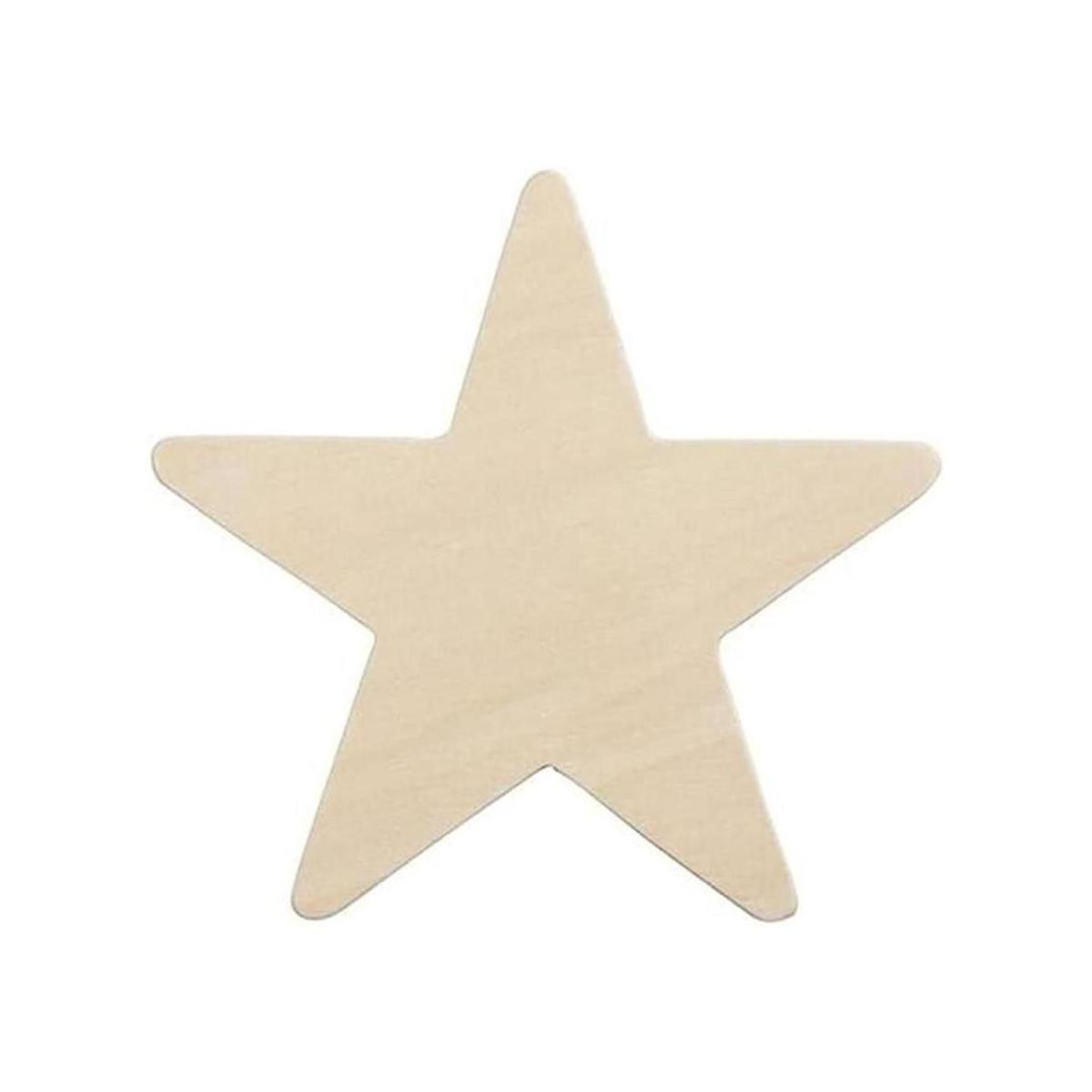Estrella de madera de 4 pulgadas forma de estrella de