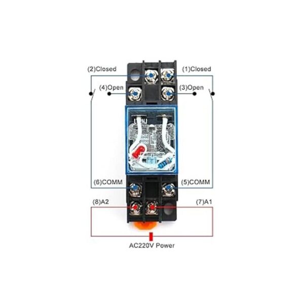 Baomain AC 12 V bobina alimentación del relé 10 A DPDT_4