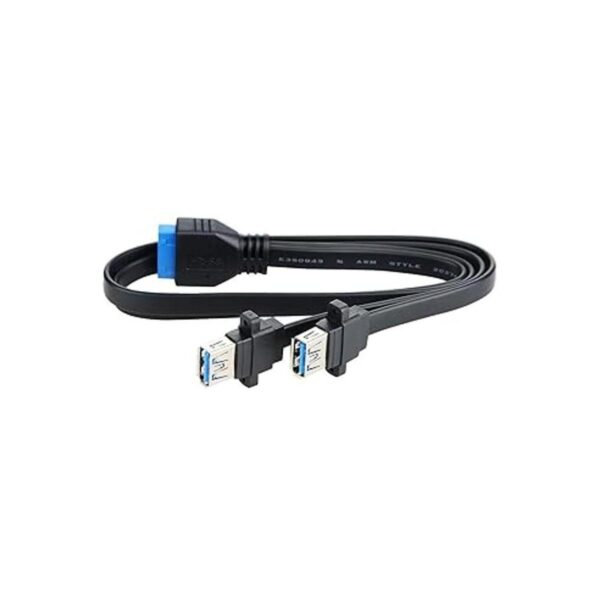 Toptekits Cable plano de 2 puertos USB 3.0 A hembra para_2