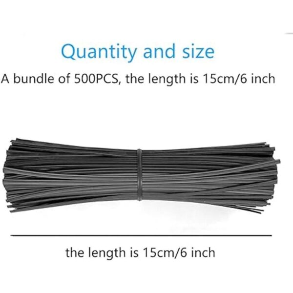 Tangser Lazos giratorios de plástico negro de 6 pulgadas_2