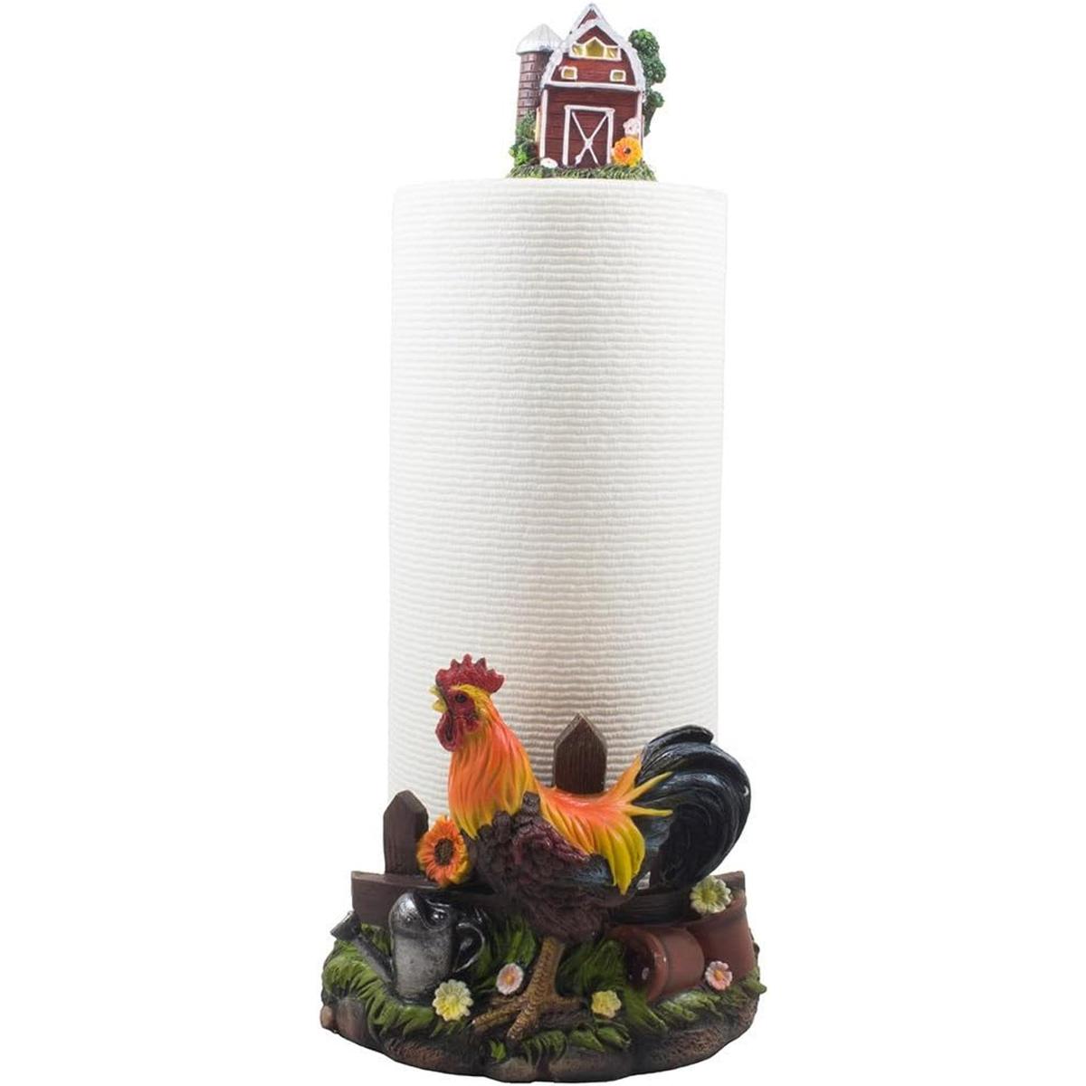 Toallero decorativo de papel de granja con granero en
