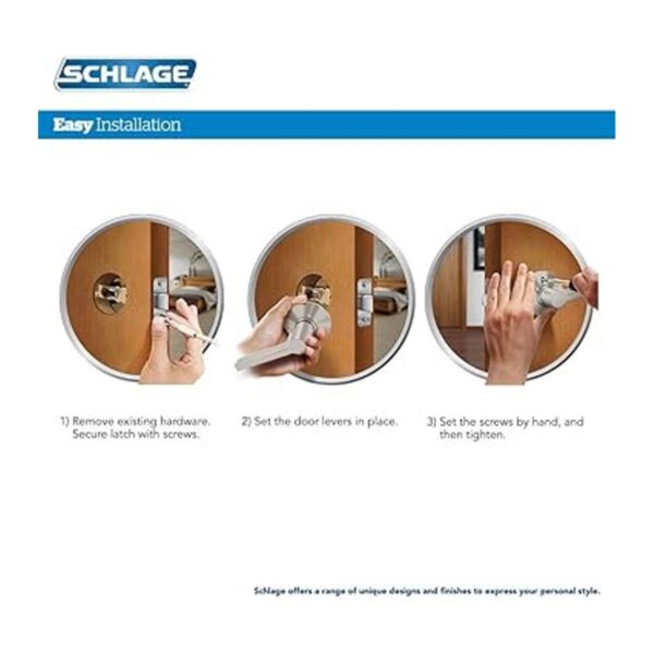 SCHLAGE Palanca con cerradura sin giro para moldura de_5