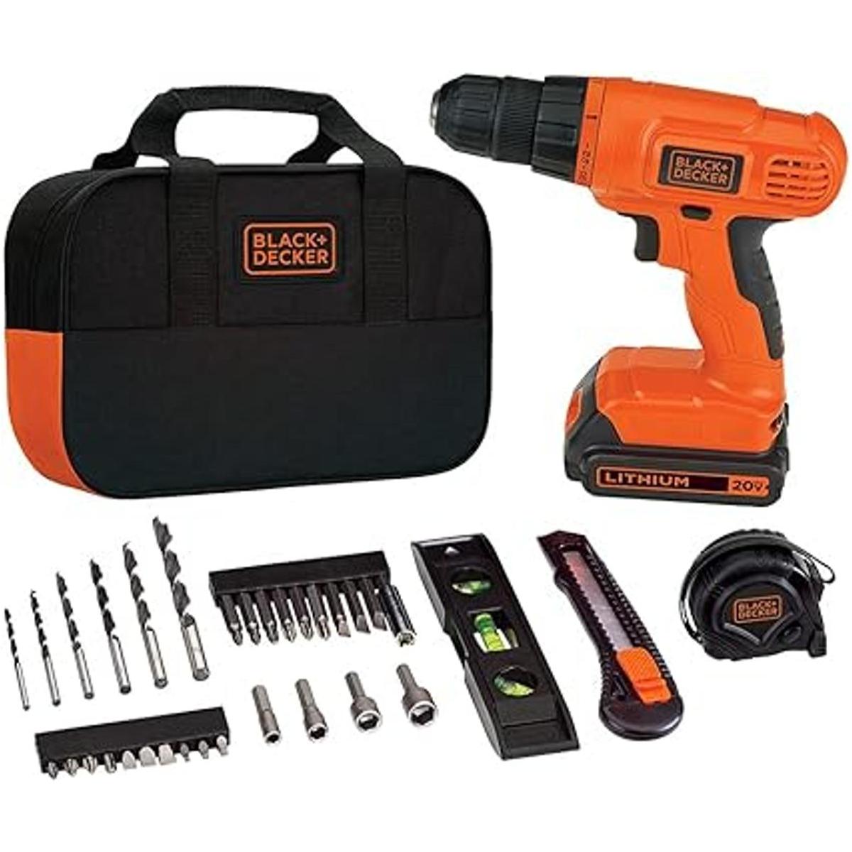 Kit de taladrocontrolador Lithium 20 V BDCD120VA Black