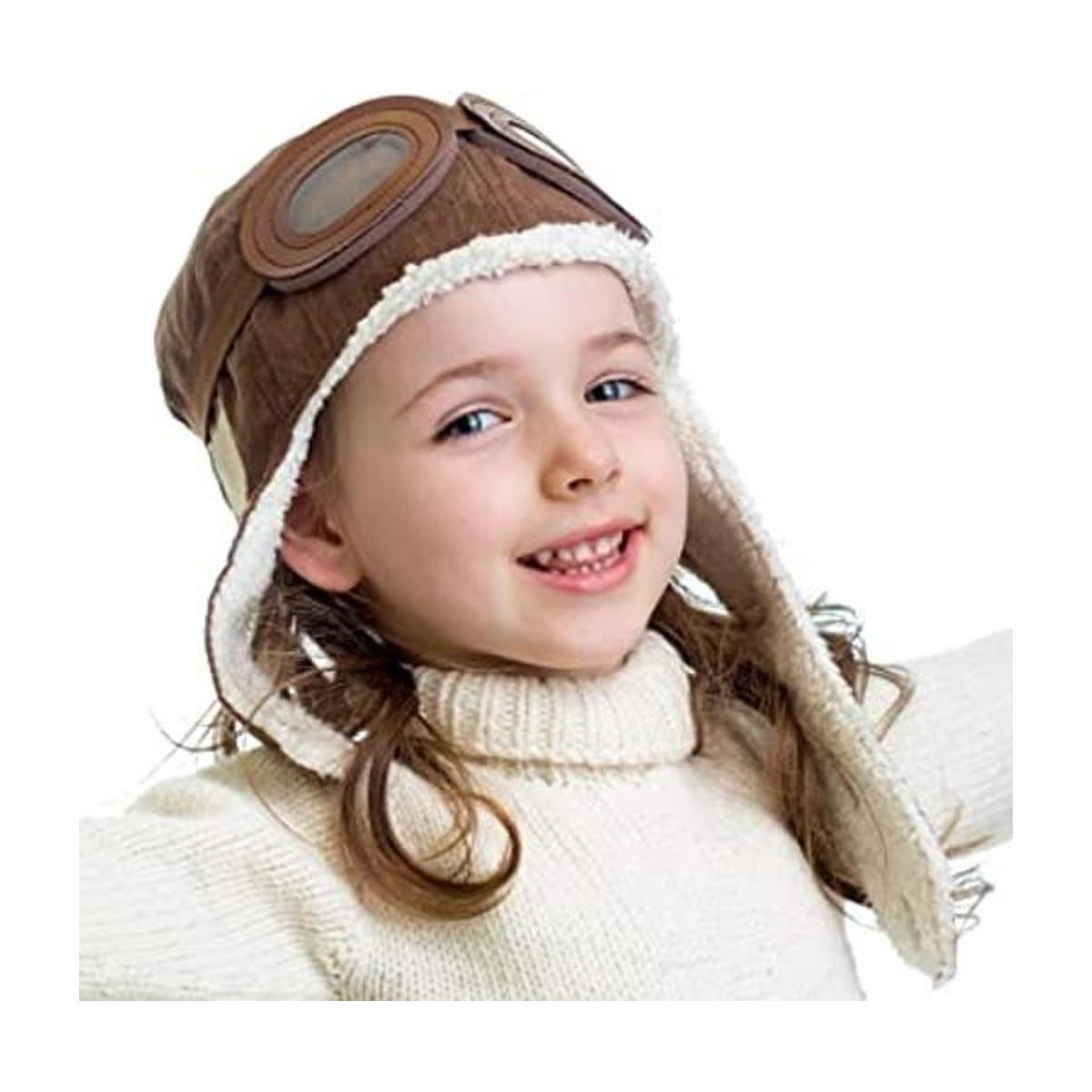 Gorro con orejeras con polar muy cálido estilo aviador.