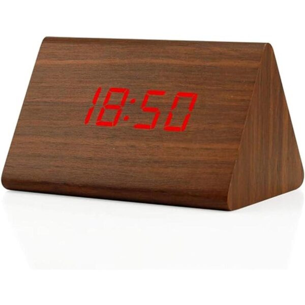 Moderno reloj despertador con indicador de temperatura y
