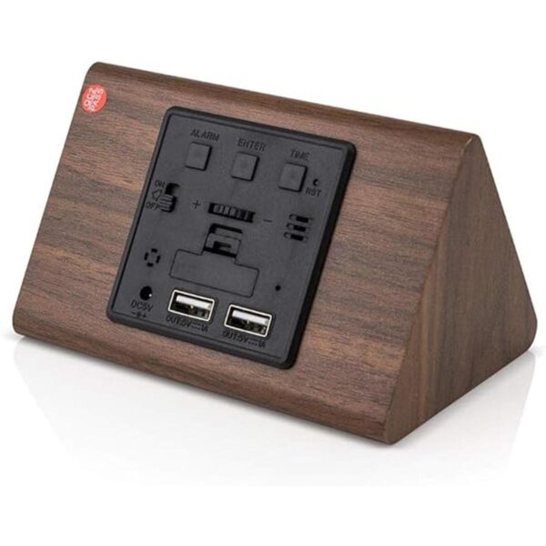Moderno reloj despertador con indicador de temperatura y