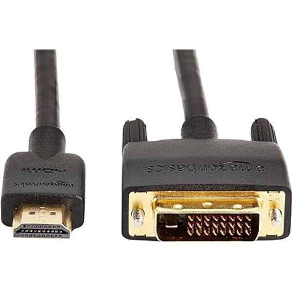 Cable adaptador HDMI a DVI negro 3 pies paquete de 1_3