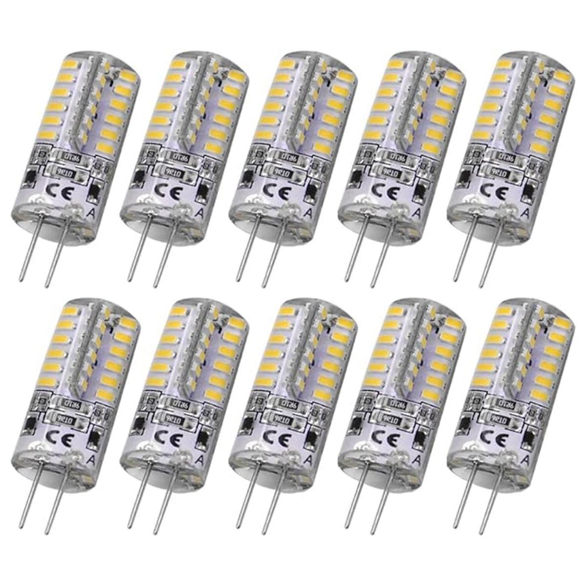 Rayhoo Juego de 10 unidades 48 focos de led de base G4