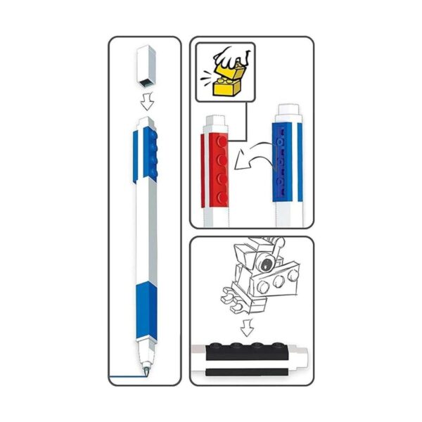 LEGO Stationery Paquete de 3 bolígrafos de gel de colores_4