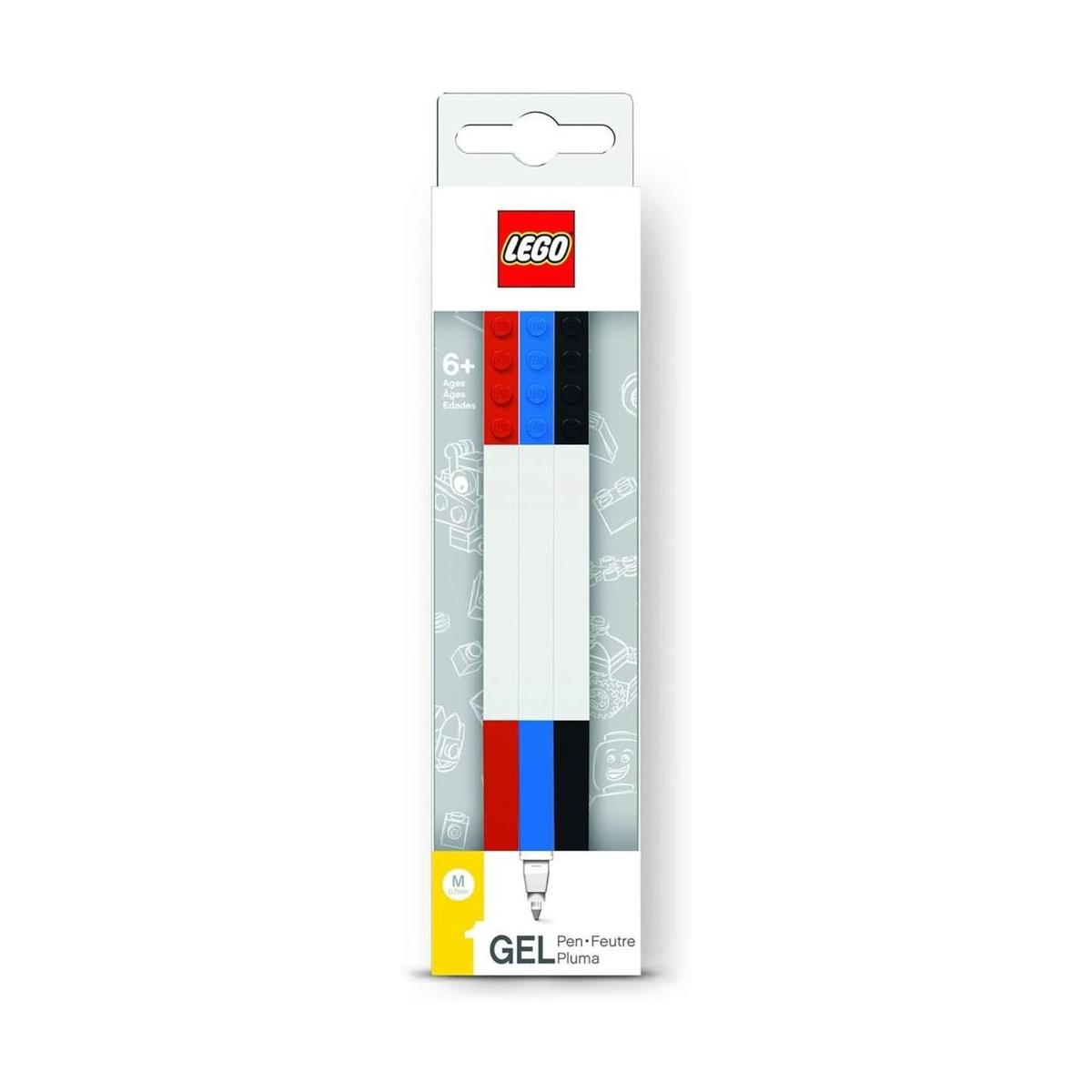 LEGO Stationery Paquete de 3 bolígrafos de gel de colores
