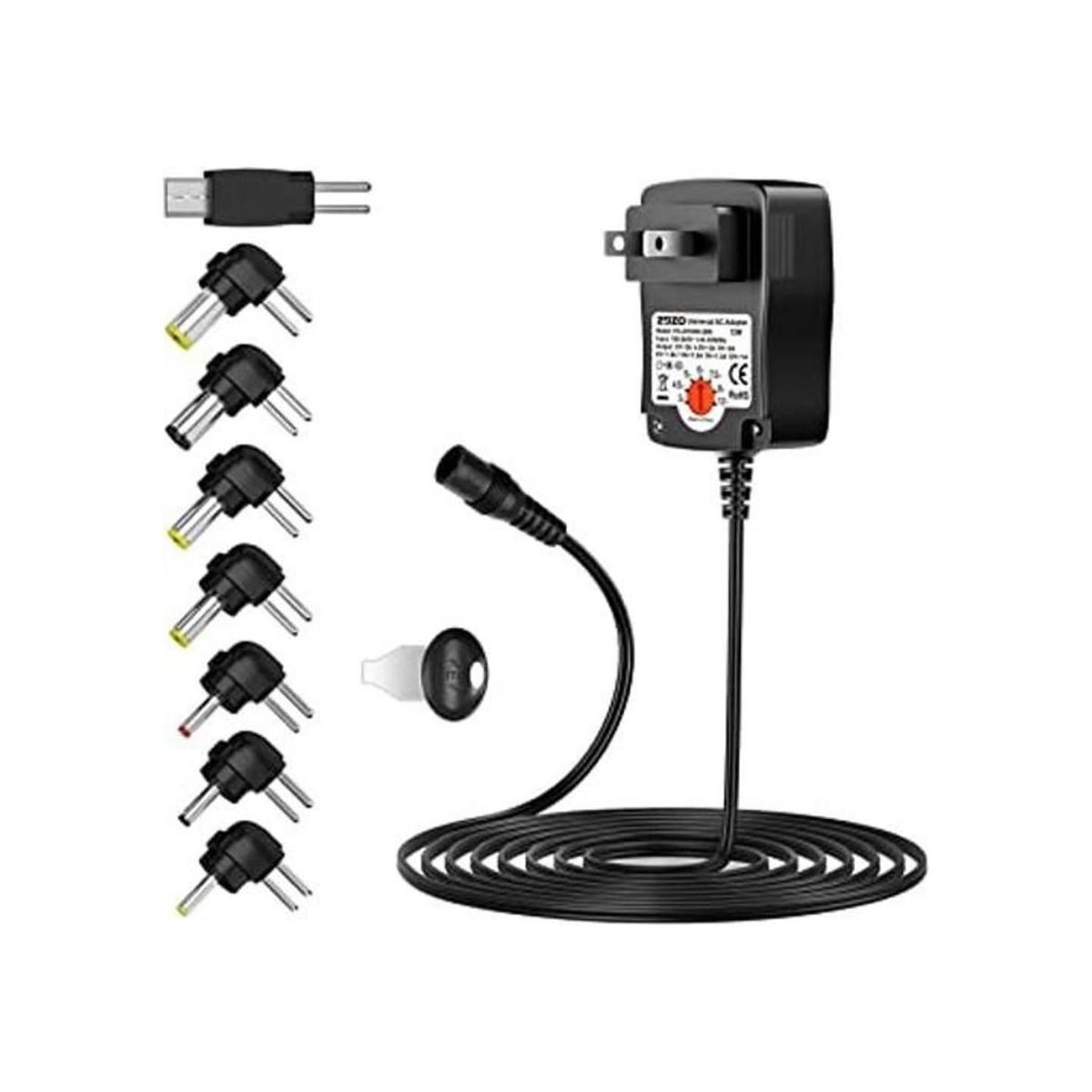 Cargador CA universal Zozo multi voltaje para artículos