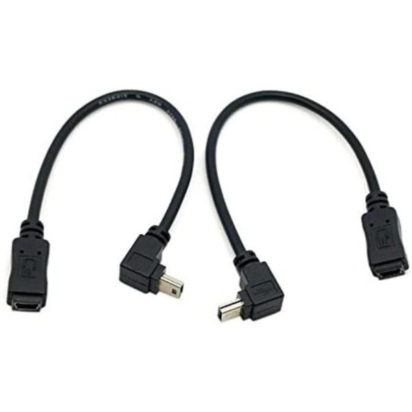 CY 2pcs GPS Mini USB 5P 90 grados arriba abajo ángulo_1